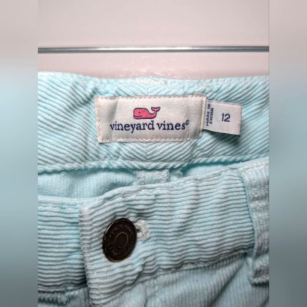 Vineyard Vines Light Blue Corduroy Pants 12 Y2K Coastal Grandmother - Picture 3 of 5